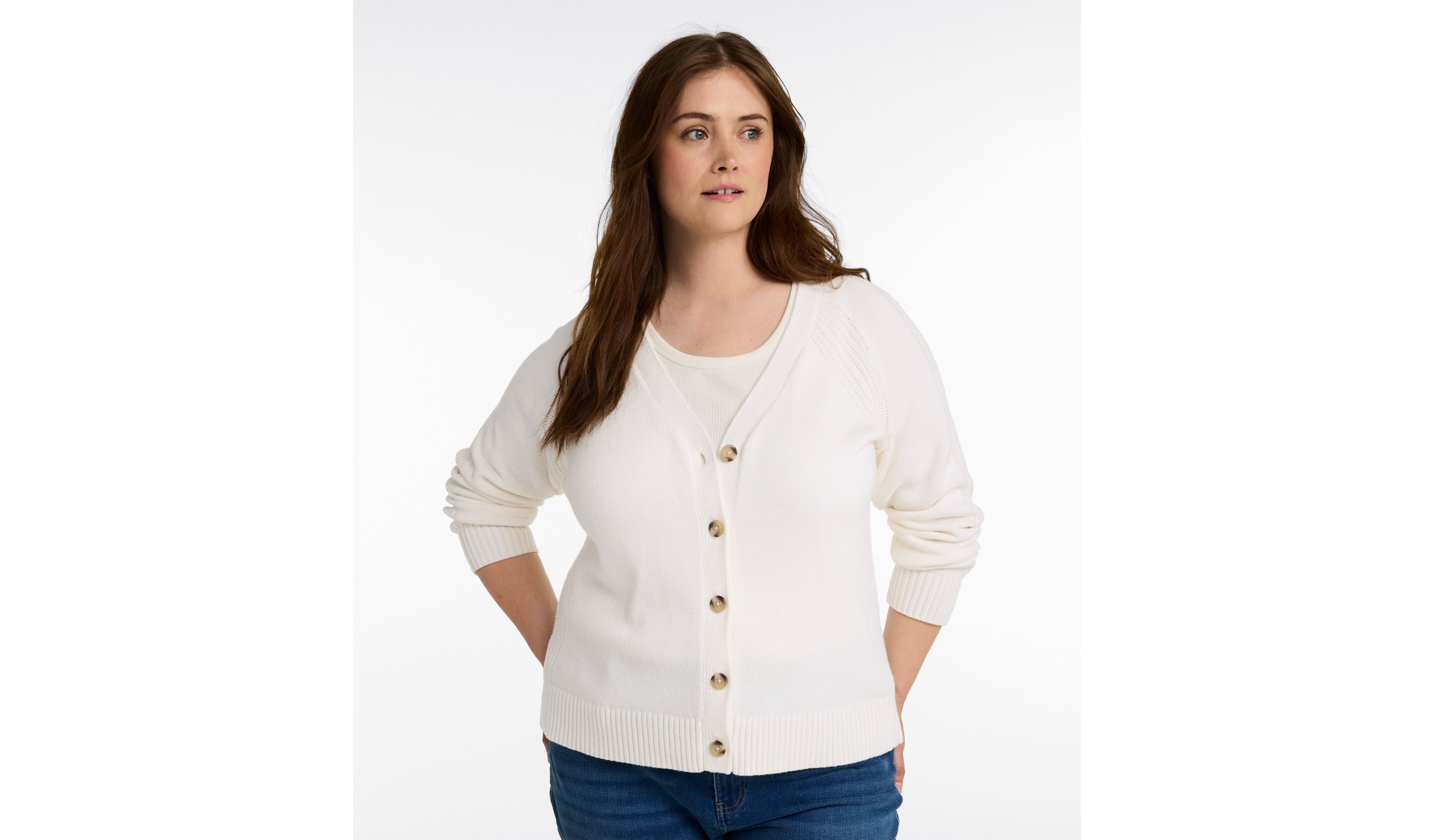 Women's Mariner Shaker Sweater, V-Neck Cardigan