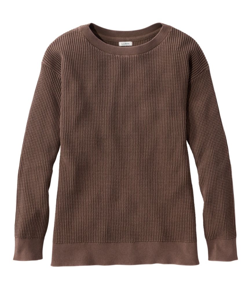 Women's Sunwashed Waffle Sweater, Pullover
