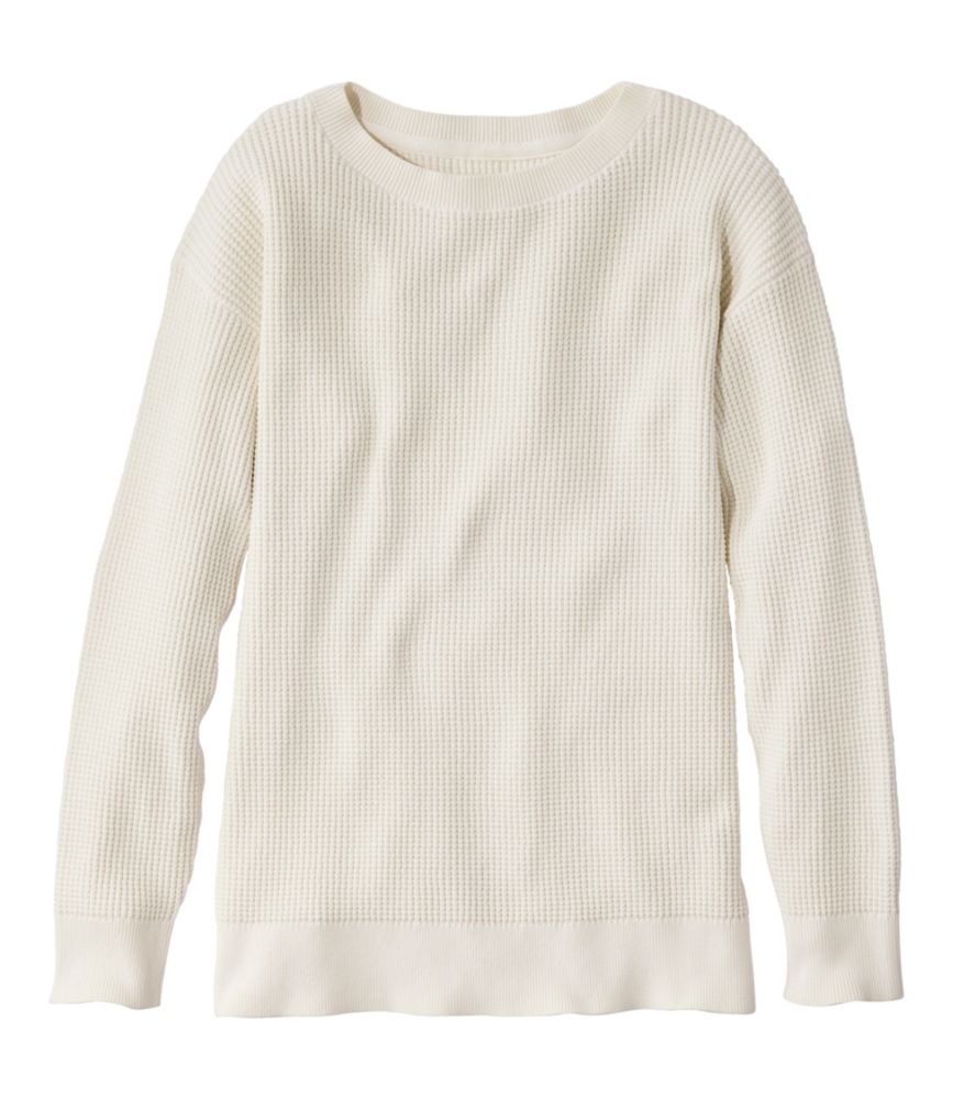 Women's Sunwashed Waffle Sweater, Pullover