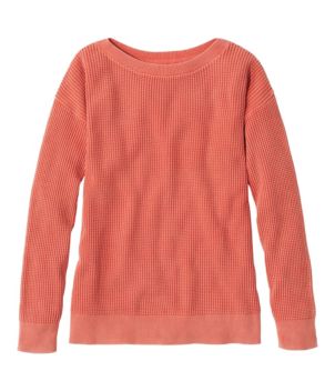 Women's Sunwashed Waffle Sweater, Pullover