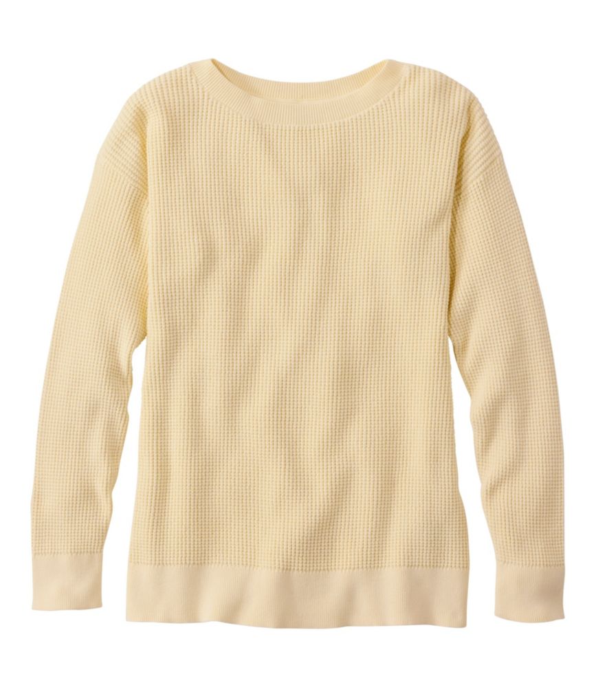 Women's Sunwashed Waffle Sweater, Pullover
