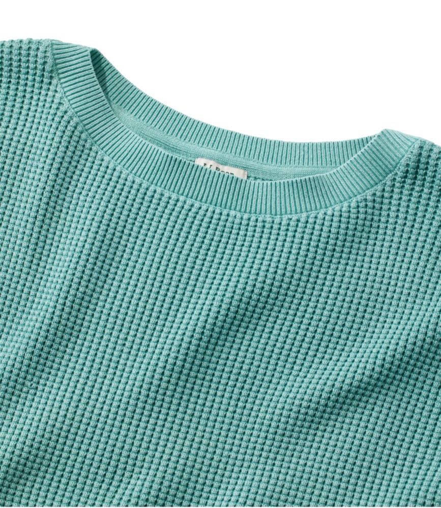Women's Sunwashed Waffle Sweater, Pullover, Adobe Rose, small image number 4