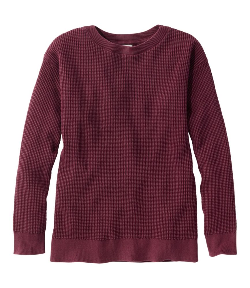 Women's Sunwashed Waffle Sweater, Pullover