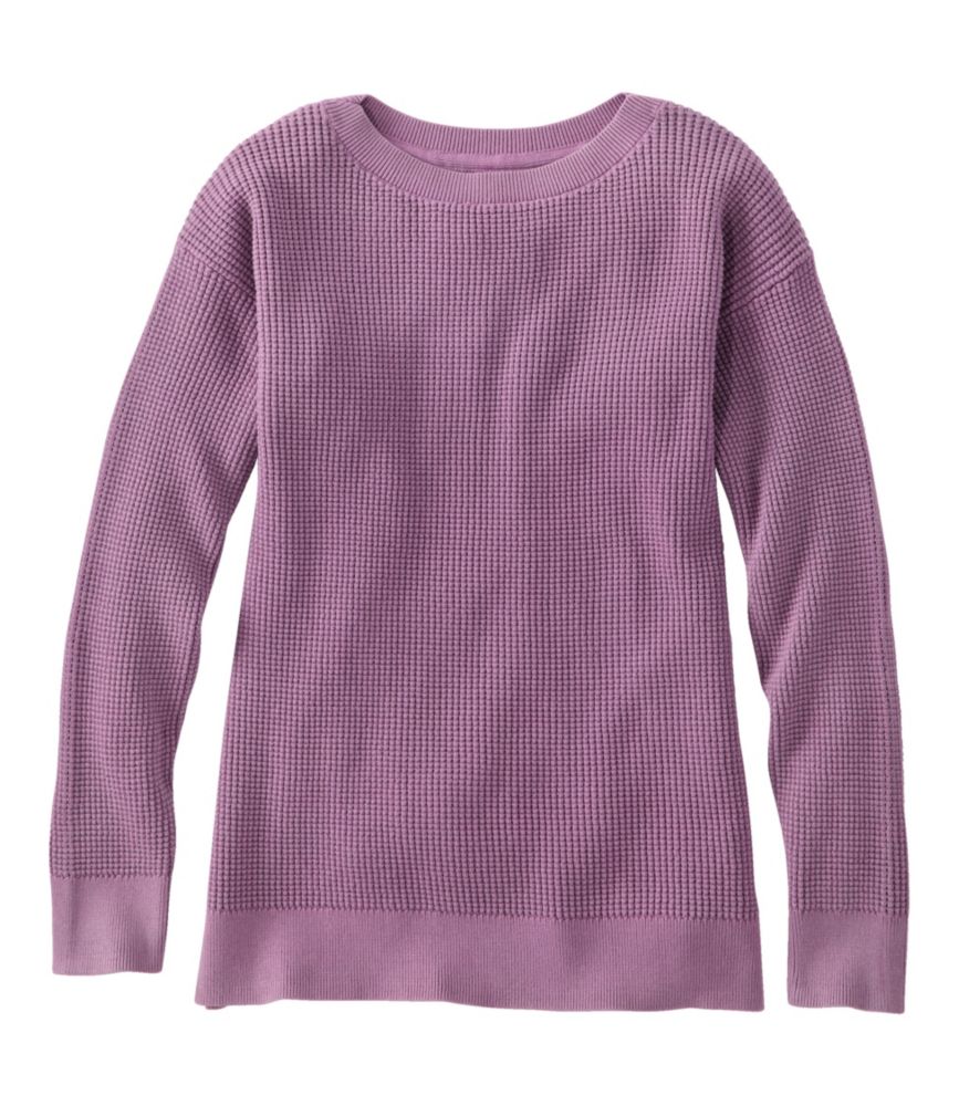 Women's Sunwashed Waffle Sweater, Pullover