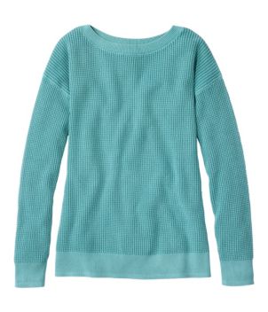 Women's Sunwashed Waffle Sweater, Pullover