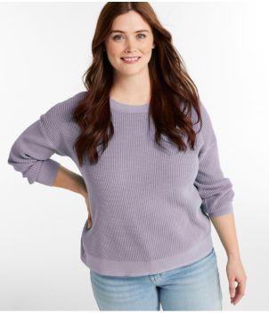 Women's Sunwashed Waffle Sweater, Pullover