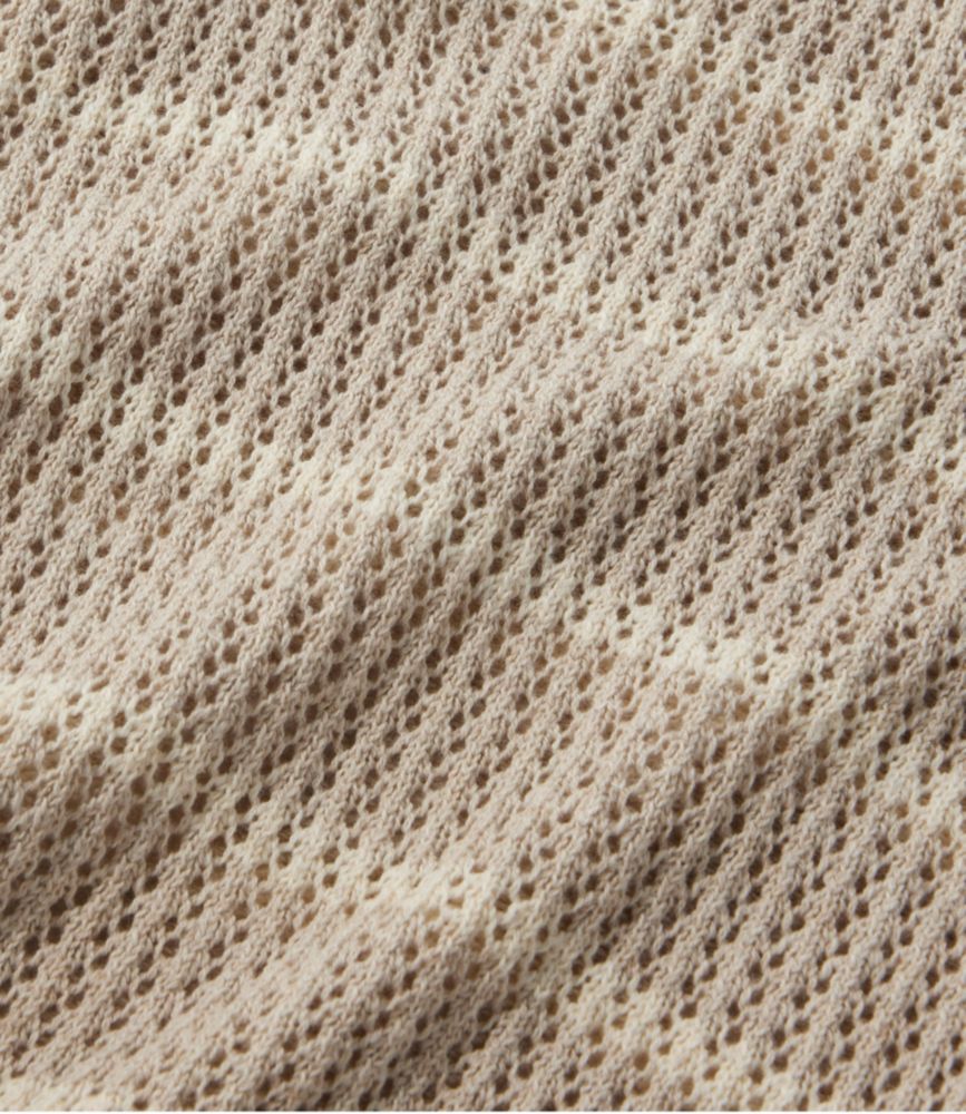 Women's Organic Cotton Slub Pointelle Sweater, Polo