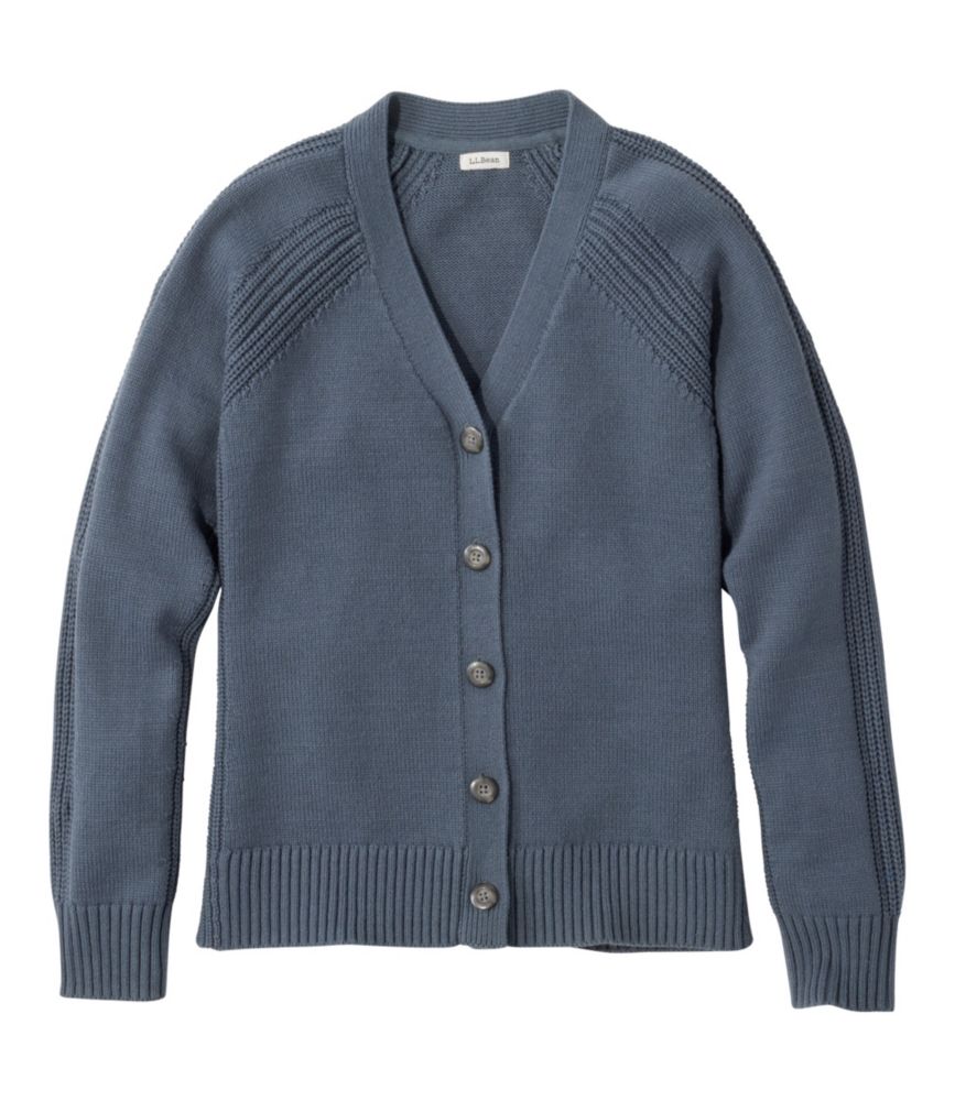 Women's Mariner Shaker Sweater, V-Neck Cardigan
