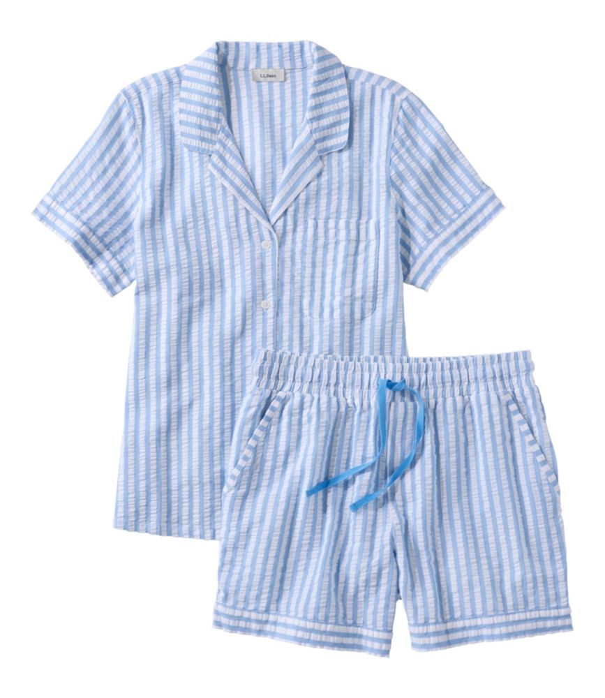 Women's Bean's Seacoast Seersucker Short Set