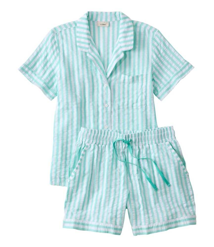 Women's Bean's Seacoast Seersucker Short Set