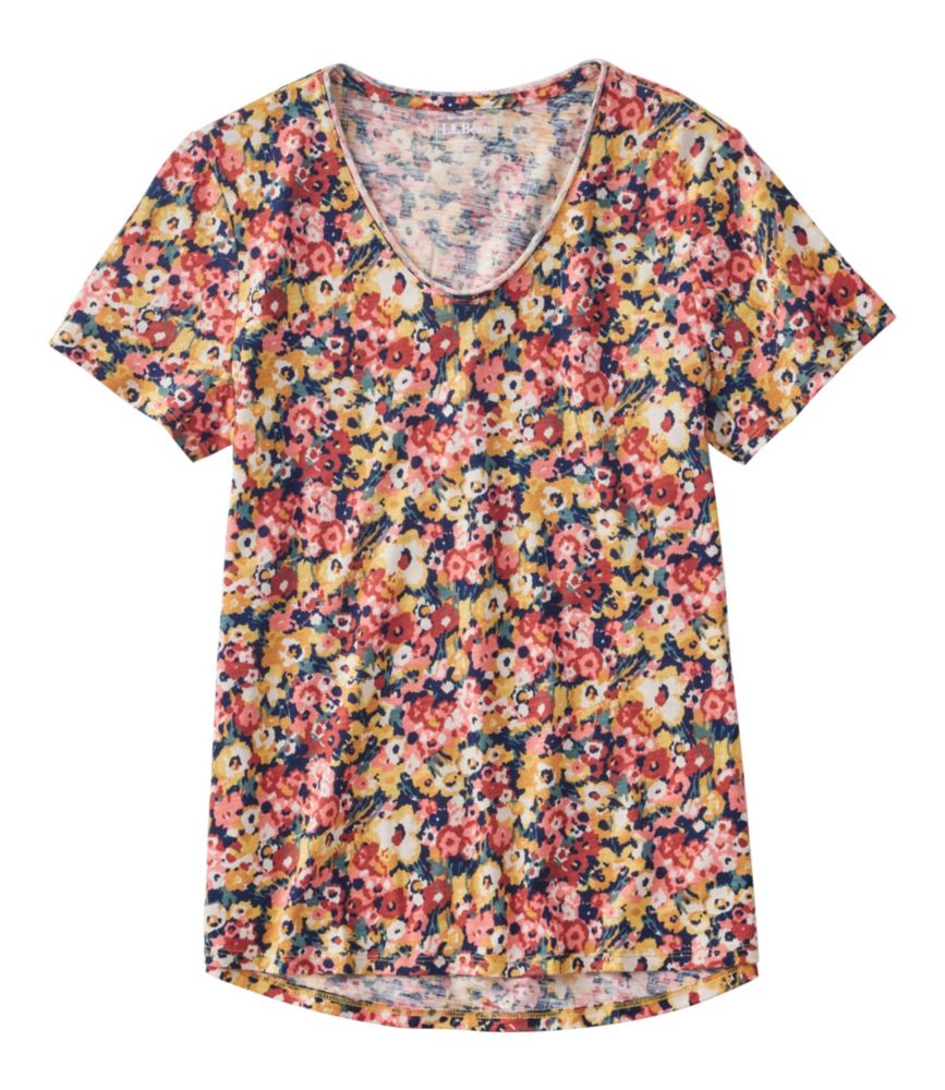 Women's Organic Cotton Tee, V-Neck Short-Sleeve Print