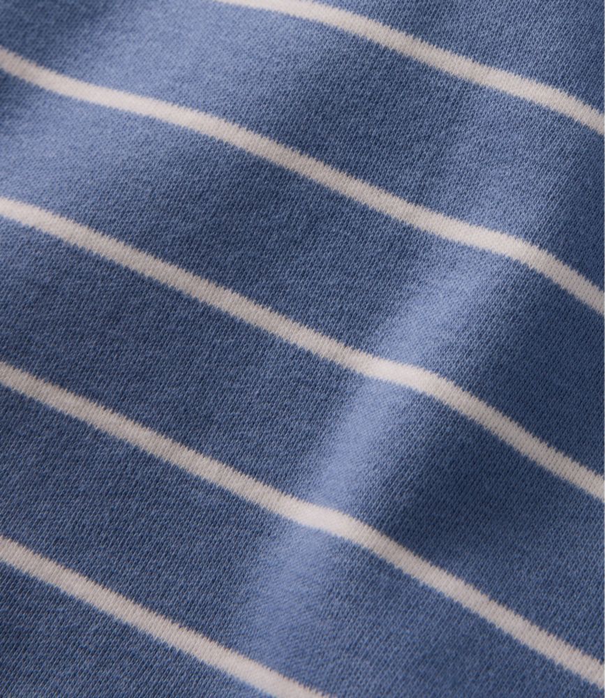 Women's L.L.Bean Tee, Short-Sleeve Notch-Neck Stripe, Deep Lake/Sea Salt, small image number 5