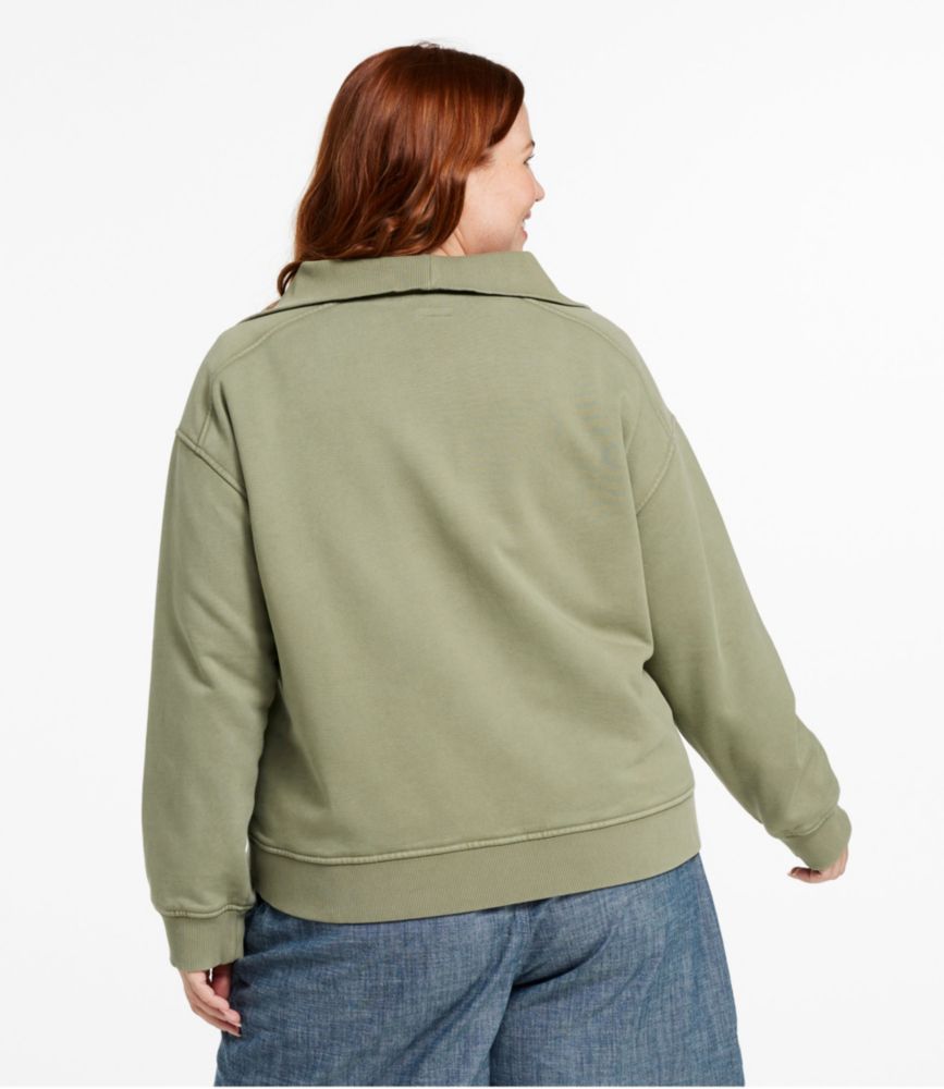 Women's Sunwashed Sweats, Quarter-Zip, Classic Navy, small image number 3