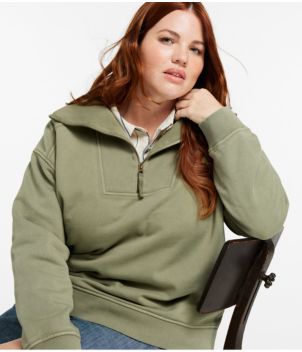 Women's Sunwashed Sweats, Quarter-Zip