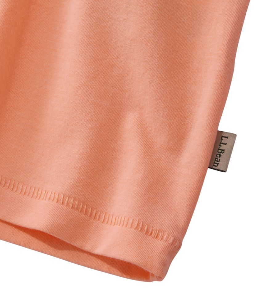 Women's Soft Stretch Supima-Blend Tee, Scoopneck Short-Sleeve Graphic, Soft Peach Coastal, small image number 4