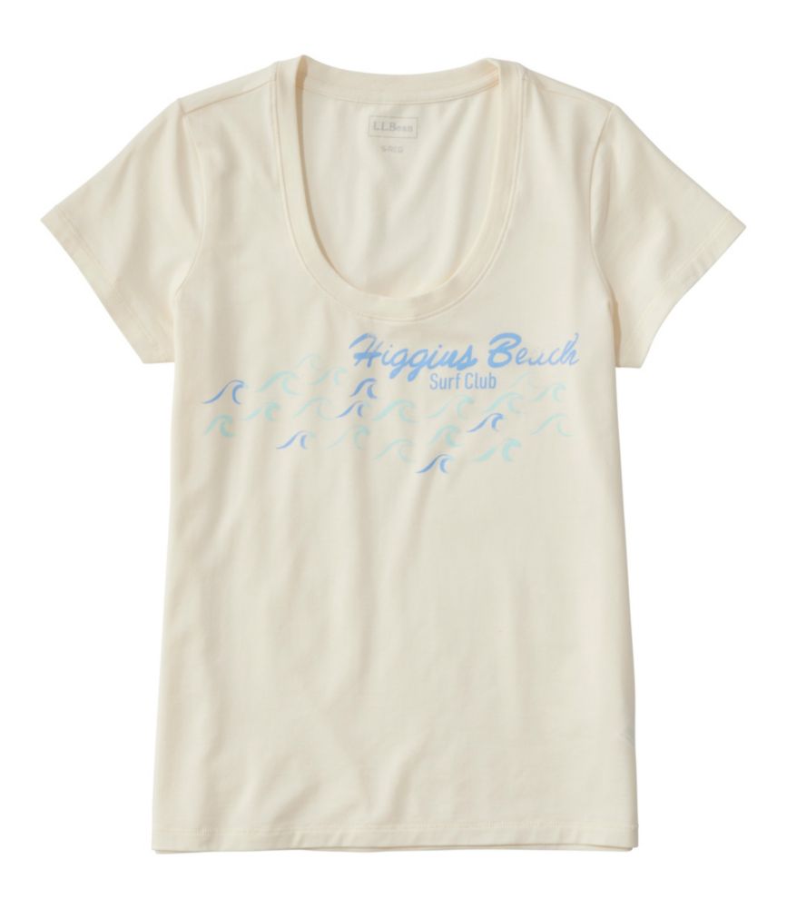 Women's Soft Stretch Supima Tee, Scoopneck Short-Sleeve Graphic