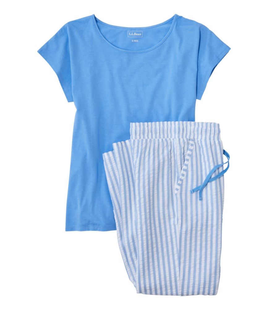 Women's Bean's Seacoast Seersucker Pajama Pant Set