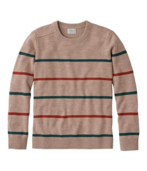 Men's Essential Merino Sweater, Crewneck, Stripe, New