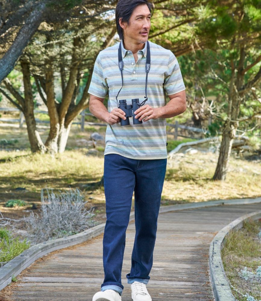 Men's Comfort Stretch Performance® Pima Polo, Short-Sleeve, Stripe