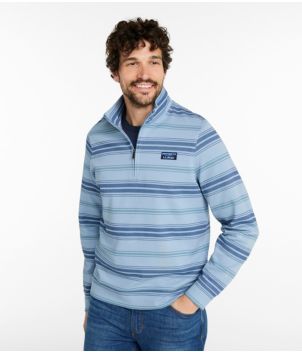 Men's Comfort Stretch Performance® Piqué, Quarter-Zip Pullover, Stripe