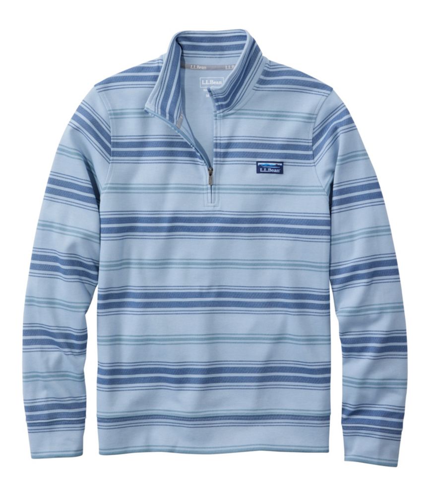 Men's Comfort Stretch Performance® Piqué, Quarter-Zip Pullover, Stripe
