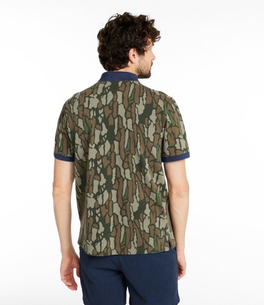 Men's Casco Bay Rugged Polo, Short-Sleeve, Print, Faded Sage Seascape, small image number 3