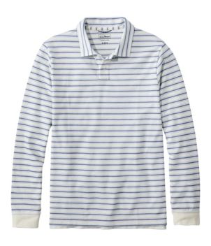 Men's Comfort Stretch Performance® Polo, Long-Sleeve, Stripe, New