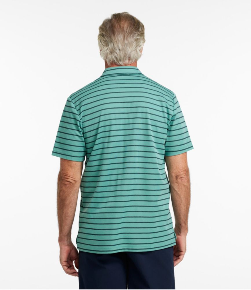 Men's Comfort Stretch Performance® Polo, Short-Sleeve, Slightly Fitted, Stripe, Deep Blue, small image number 3