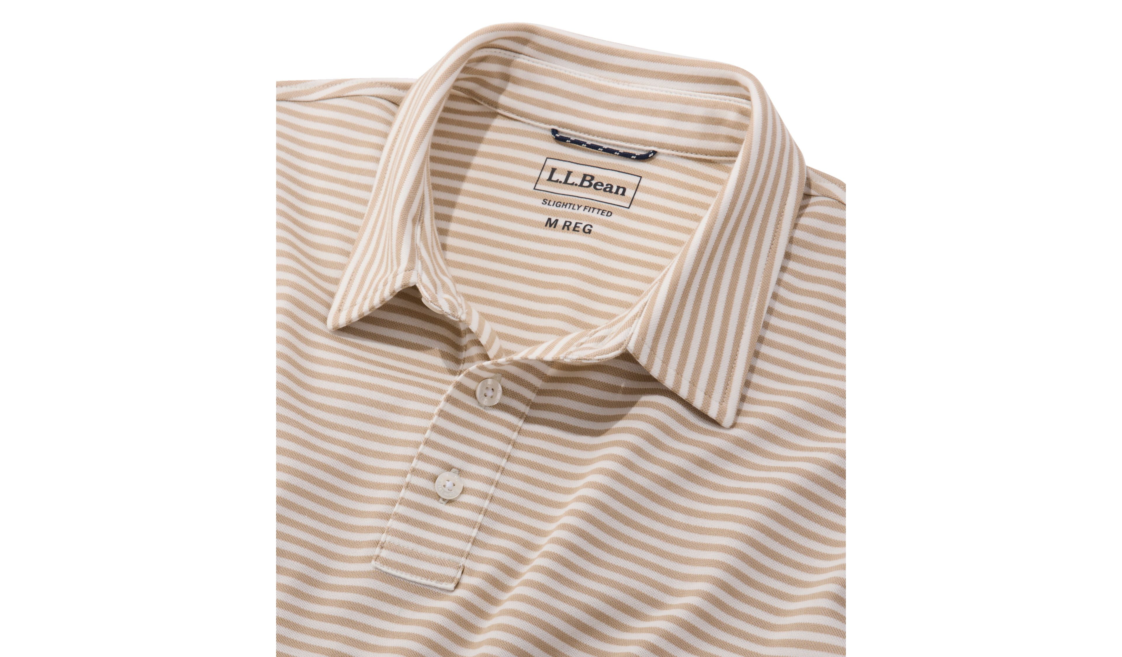 Men's Comfort Stretch Performance® Polo, Short-Sleeve, Slightly Fitted, Stripe
