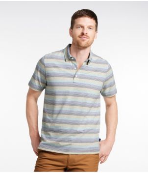 Men's Comfort Stretch Performance® Pima Polo, Short-Sleeve, Stripe