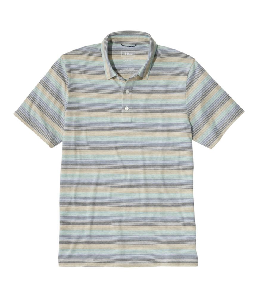 Men's Comfort Stretch Performance® Pima Polo, Short-Sleeve, Stripe