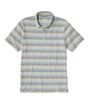 Men's Comfort Stretch Performance® Pima Polo, Short-Sleeve, Stripe, New