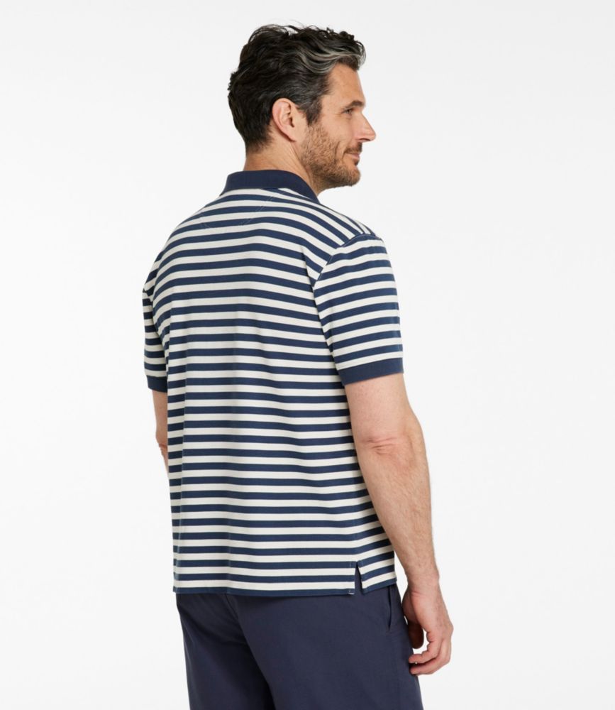 Men's Casco Bay Rugged Polo, Short-Sleeve, Stripe, Mineral Red/Delta Blue, small image number 3