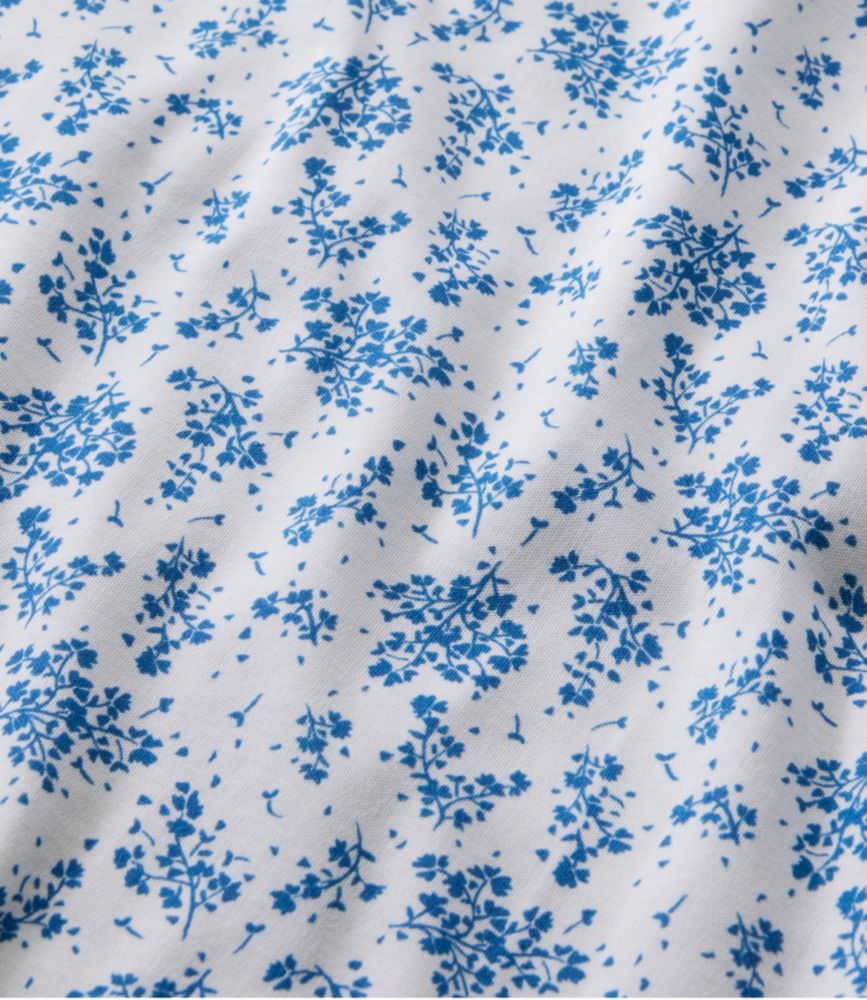 Women's Pima Cotton Tee, Soft Squareneck Elbow-Sleeve, Sea Salt Floral Bunch, small image number 5