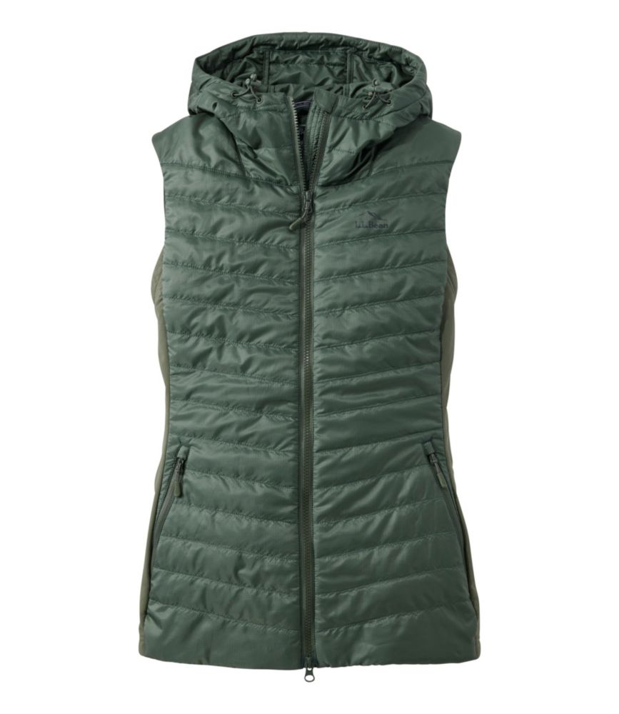 Women's PrimaLoft Packaway Long Vest, Thyme, small image number 1