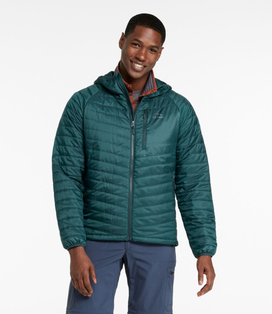 Men's PrimaLoft Packaway Hooded Jacket, Carbon Navy, small image number 2