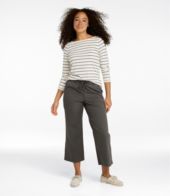 L.L.Bean Women's Lakewashed Pull-On Chinos, Mid-Rise Wide-Leg