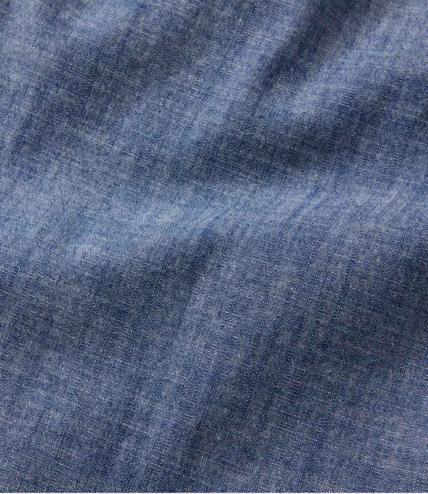 Women's Lakewashed Pull-On Chinos, Mid-Rise Wide-Leg Crop Chambray, Chambray, small image number 8