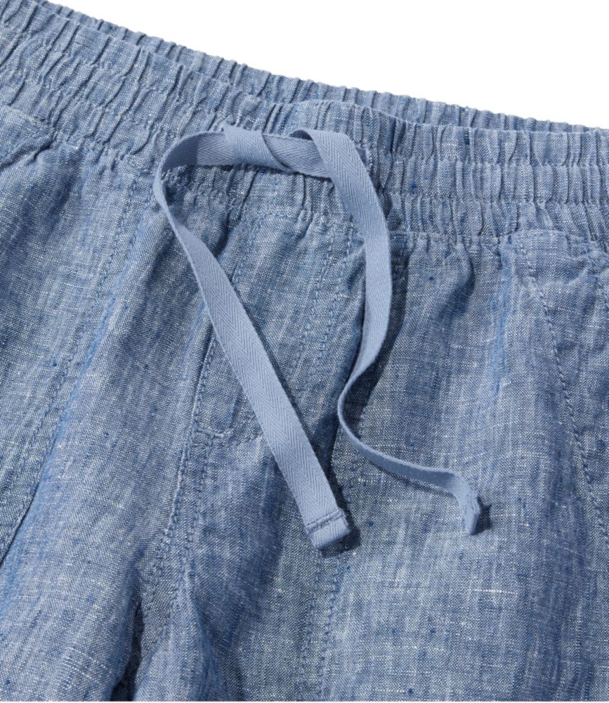Women's Premium Washable Linen Shorts, Mid-Rise 6", Classic Navy, small image number 4