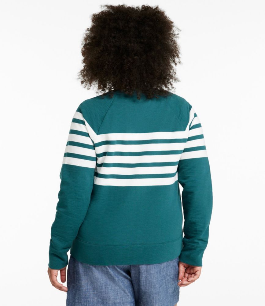 Women's Peaks Island Crewneck, Stripe, White Multi Stripe, small image number 3