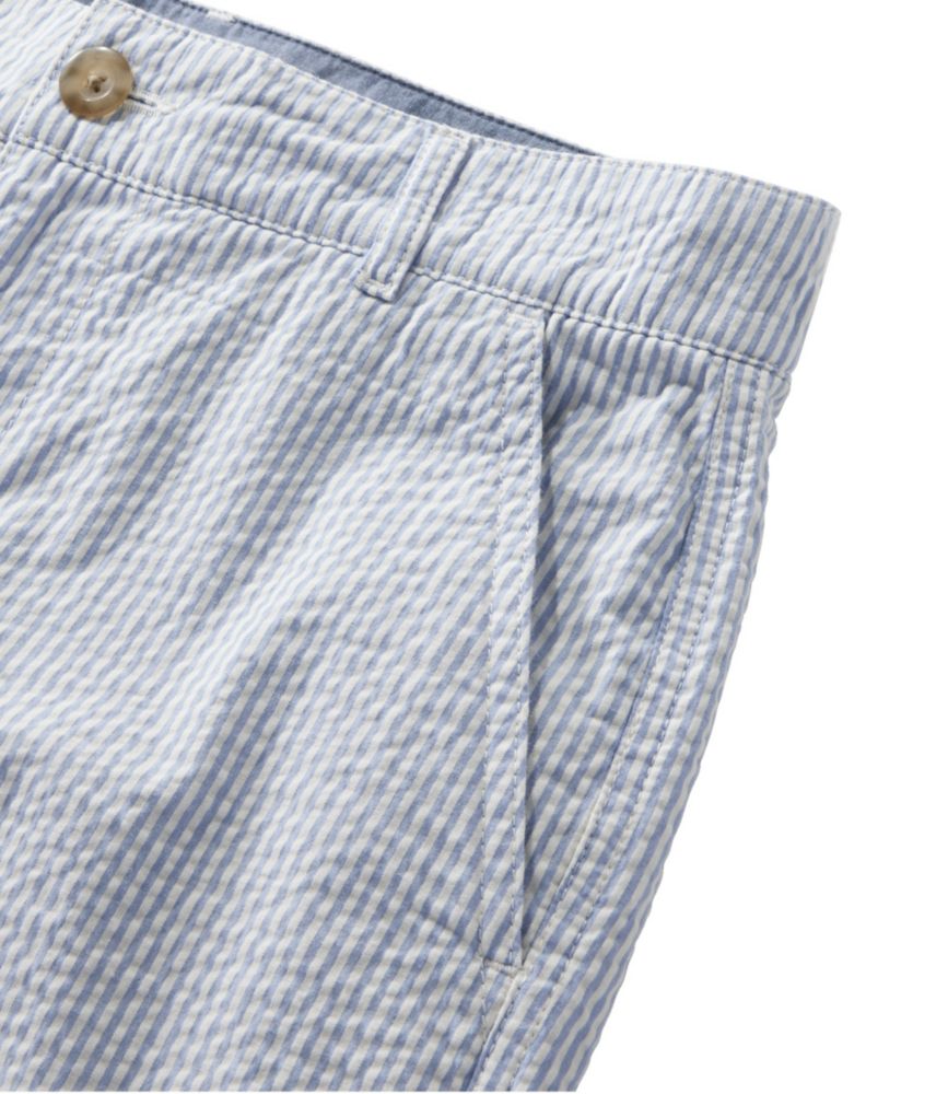 Women's Comfort Stretch Shorts, Seersucker Bermudas 9", Barley Stripe, small image number 4