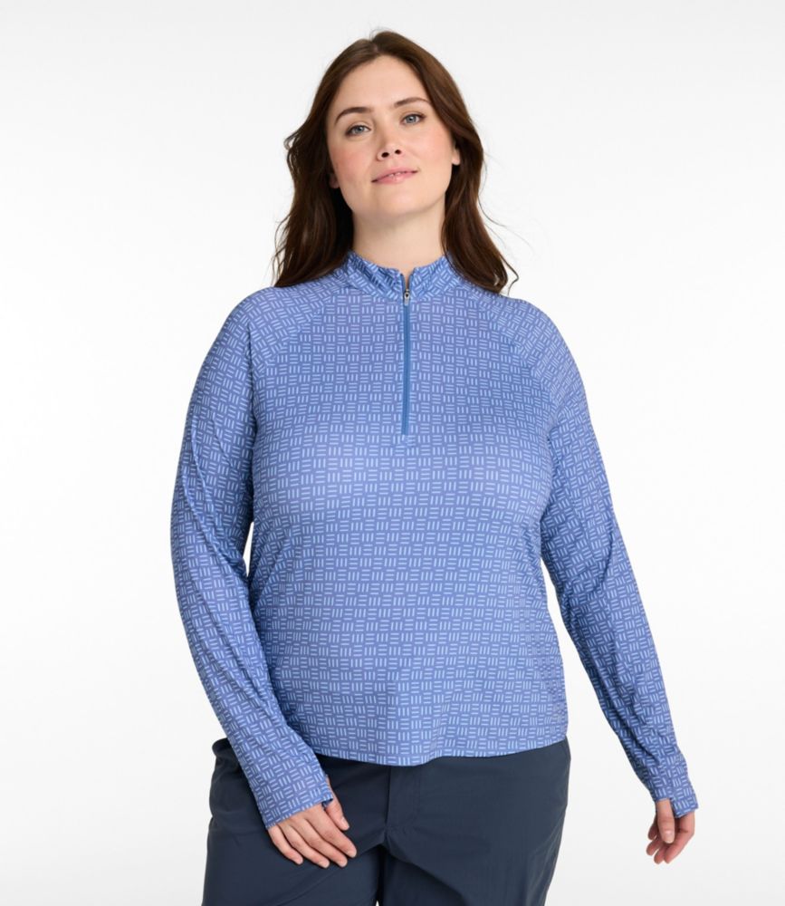 Women's Access Trail Pullover, Long-Sleeve Quarter-Zip Print