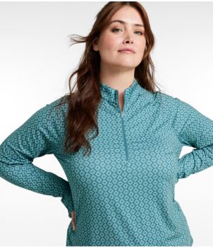 Women's Access Trail Pullover, Long-Sleeve Quarter-Zip Print