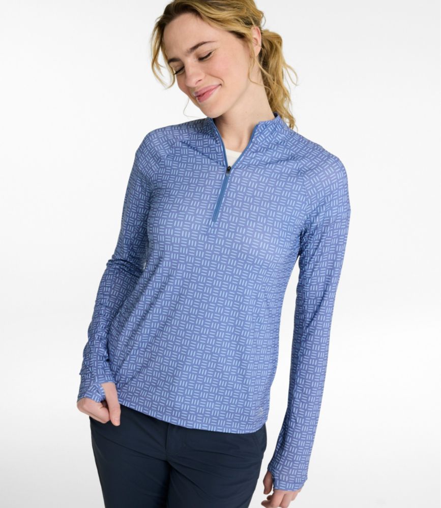 Women's Access Trail Pullover, Long-Sleeve Quarter-Zip Print