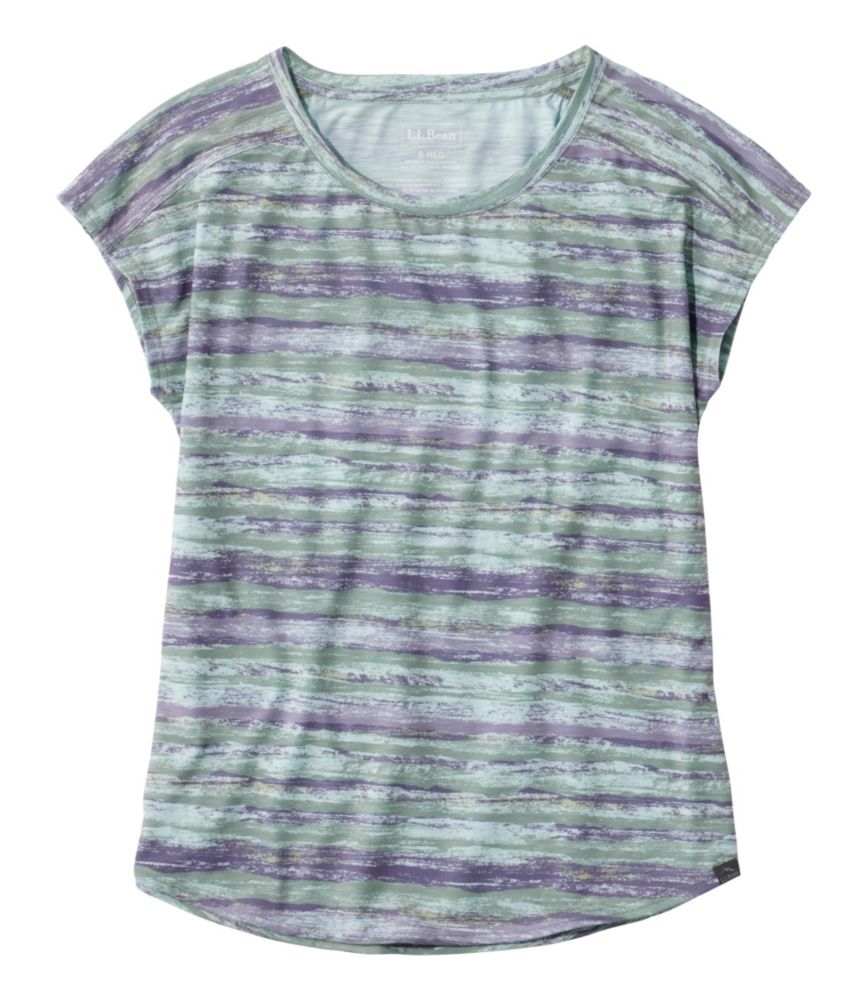 Women's Streamside Tee, Short-Sleeve Ruched Crew Print