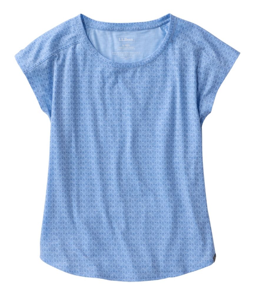 Women's Streamside Tee, Short-Sleeve Ruched Crew Print