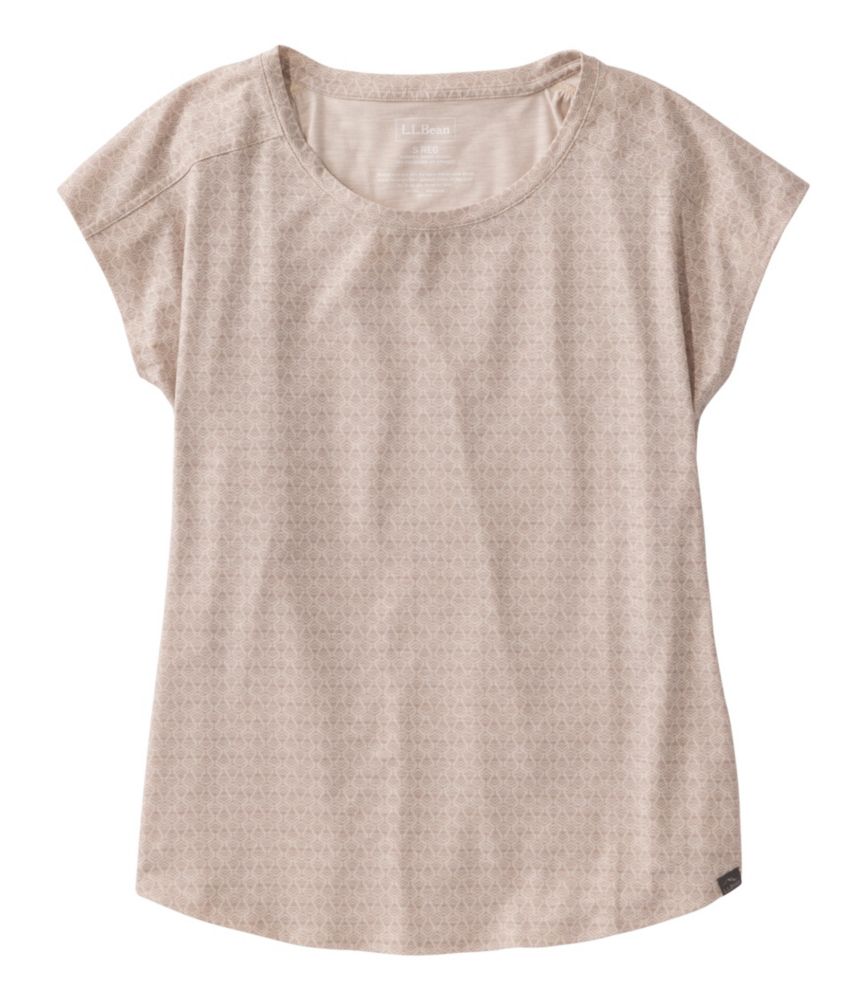 Women's Streamside Tee, Short-Sleeve Ruched Crew Print