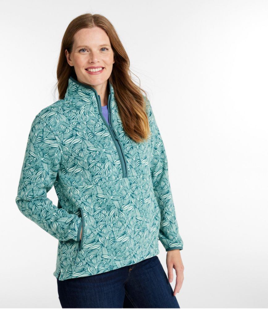 Women's L.L.Bean Sweater Fleece Half-Zip Pullover, Print