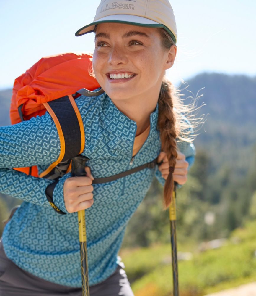Women's Access Trail Pullover, Long-Sleeve Quarter-Zip Print