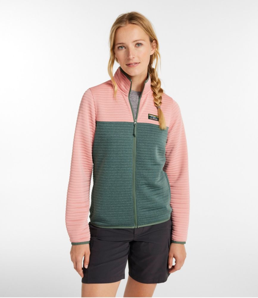 Women's Airlight Knit Full-Zip, Colorblock, Shore/Dark Bronze Heather, small image number 4